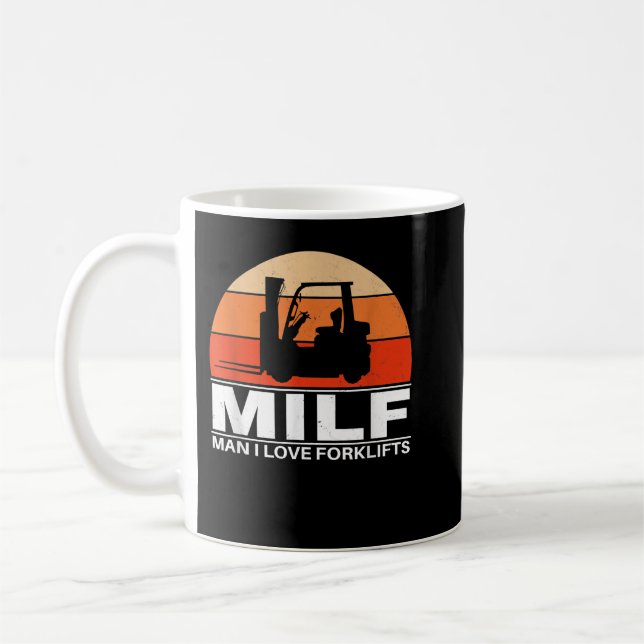 Mug Homme J'aime Forklifts (Gauche)
