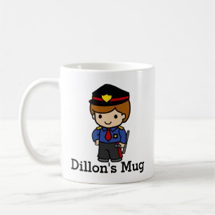 Mug Homme mignon de police avec bâton