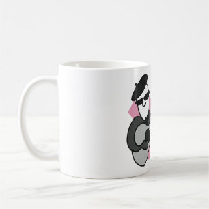 Mug Homme portant un béret jouant de la guitare acoust