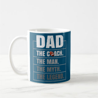 Mug Homme Rugby Coach Papa Homme Mythe Légende Rugby