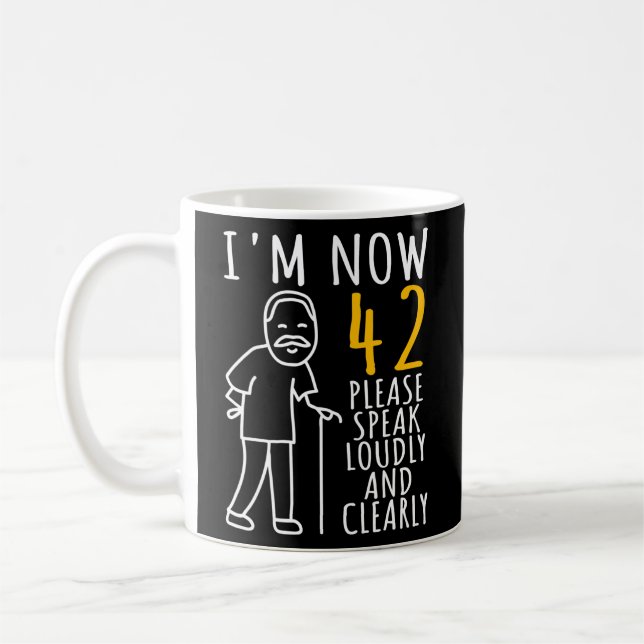 Mug Hommes 42e anniversaire Pour lui, j'ai maintenant  (Gauche)