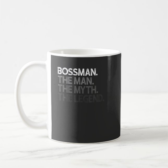 Mug Hommes Bossman Boss Cadeau Homme Mythe La Légende (Gauche)