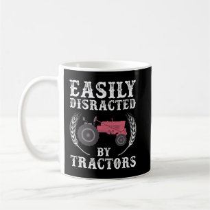 Mug Hommes facilement distrait par Tracteurs Farmer
