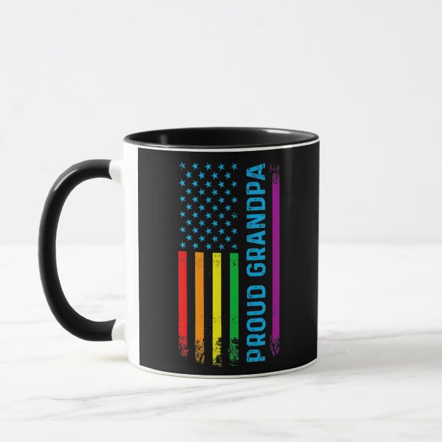 Mug Hommes Fier grand-père LGBT Gay pride LGBTQ Arc-en (Gauche)