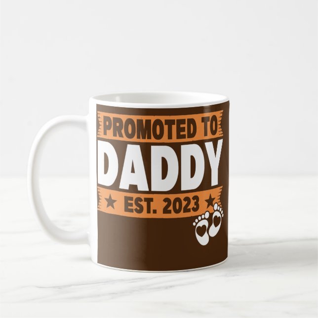 Mug Hommes promus à papa 2023 Première fois Père (Gauche)