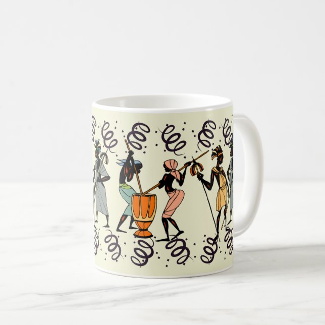 Mug Hommes Tribaux Africains : Sport Ethnique (Devant droit)