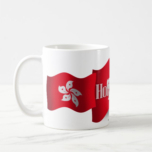 Mug Hong Kong ondulant le drapeau (Gauche)