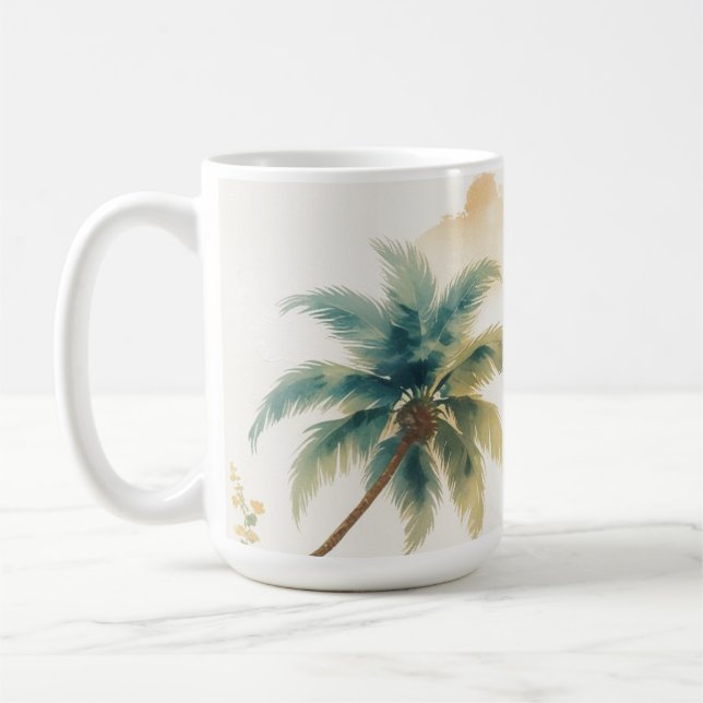 Mug Honolulu Voyage Hawaïen de style vintage (Gauche)