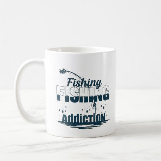 Mug Hooked on the Passion : Fishing Addiction Design
