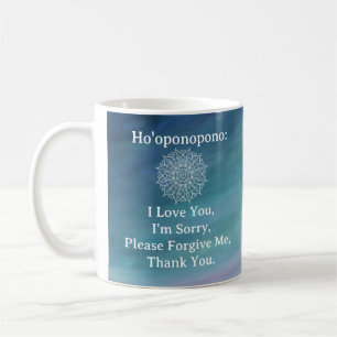 Mug Ho'oponopono Aimer Prière Bleue Pardon Mandala