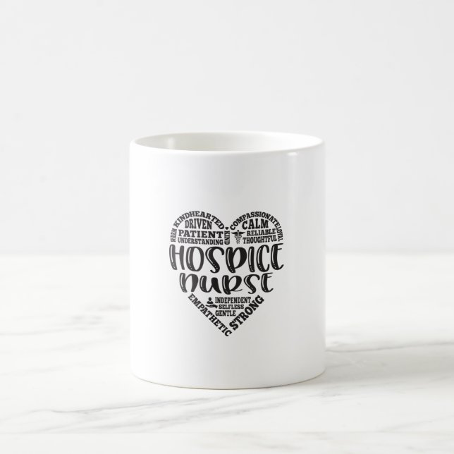 Mug Hôpital, infirmière d'hospice, rn cna (Centre)