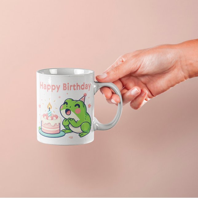 Mug Hoppy Anniversaire Désirs : Adorable Grenouille Mu (Happy birthday Mug for frog lovers)