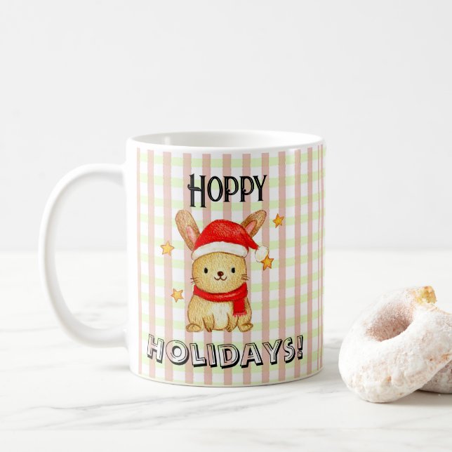 Mug Hoppy holidays bunny card (Avec donut)