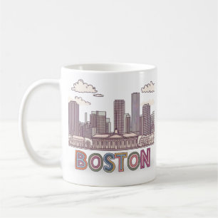 Mug Horizon de la ville de Boston, Boston Ma États-Uni