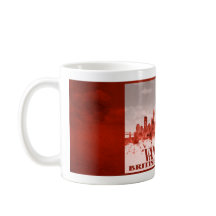 Horizon de Vancouver avec la grunge rouge