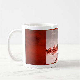 Mug Horizon d'Ottawa avec la grunge rouge