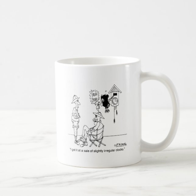 Mug Horloge de coucou légèrement irrégulière (Droite)