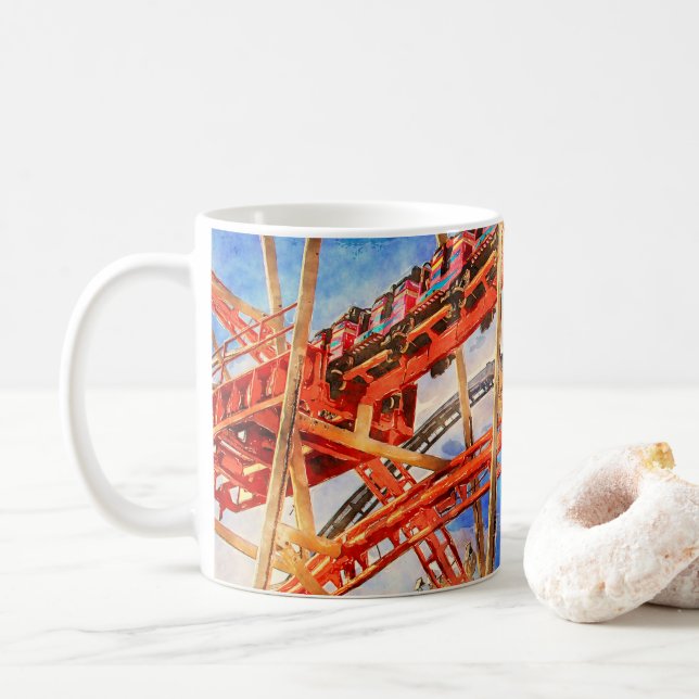 Mug Horloge murale acrylique avec montre à dessous de  (Avec donut)
