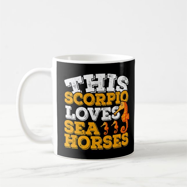Mug Horoscope SIGNE Zodiaque Scorpio Aime Les Chevaux  (Gauche)