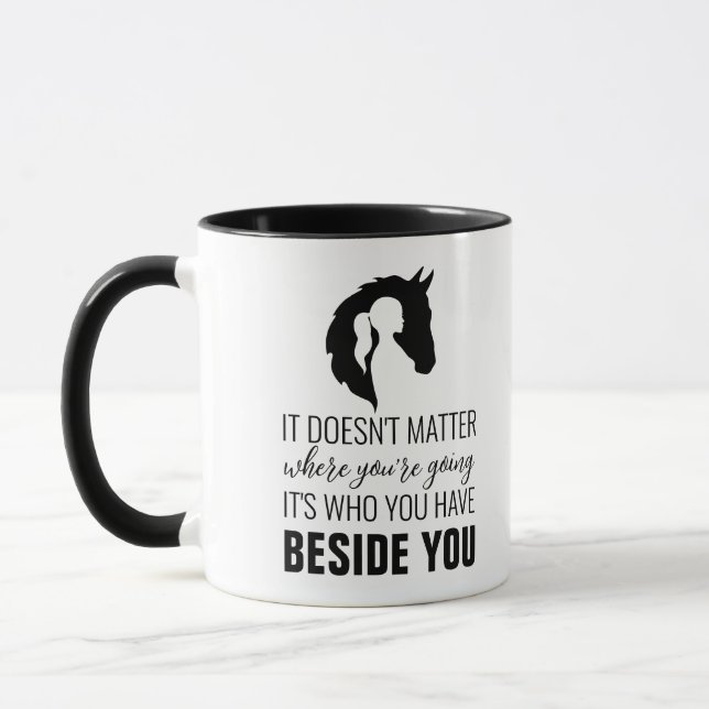Mug Horse citation cheval et fille cheval amoureux (Gauche)