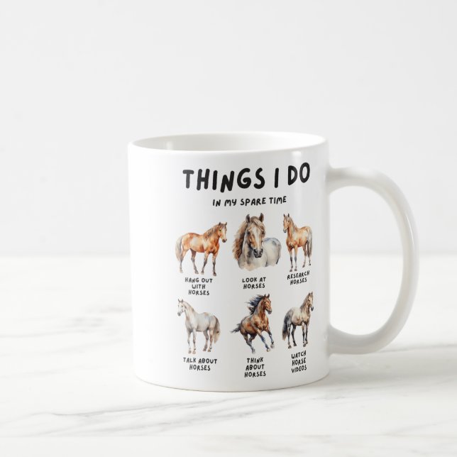 Mug Horse Things I Do In My Leisure Time  (Droite)