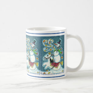 MUG HORSEMAN SNOWMAN SANS TÊTE, HUMOUR XMAS HALLOWEEN,