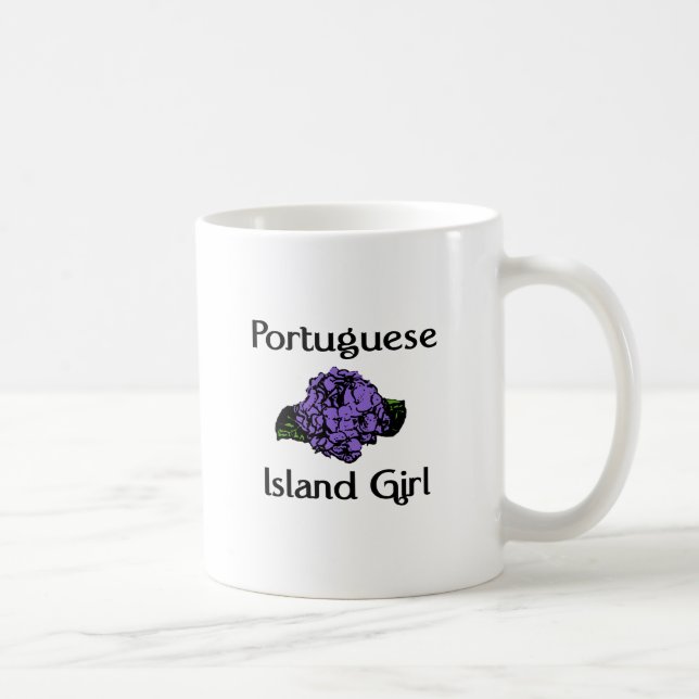 Mug Hortensia portugais de bleu de ~ de fille d'île (Droite)