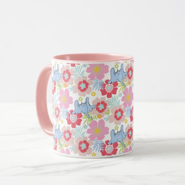 Mug Horton Entend Un Qui | Motif à fleurs Pastel (Devant gauche)
