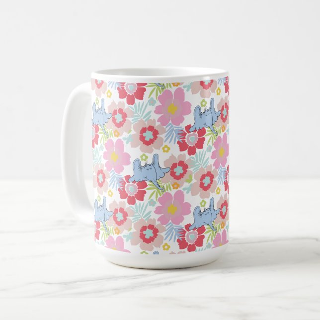 Mug Horton Entend Un Qui | Motif à fleurs Pastel (Devant gauche)