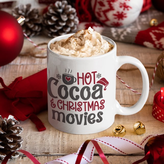Mug Hot Cocoa and Christmas Movies cute Christmas (Créateur téléchargé)