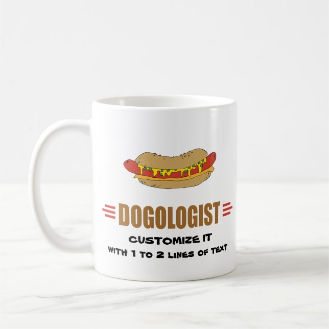 Mug Hot-dog drôle (Gauche)