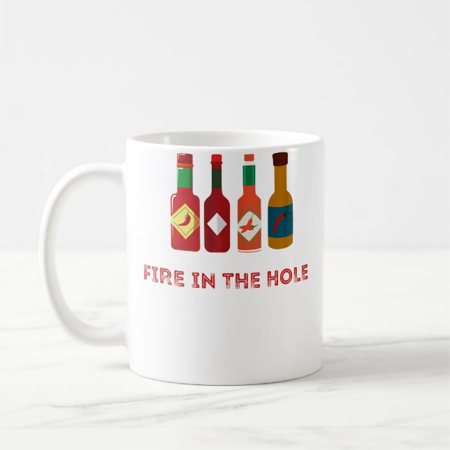 Mug Hot Funny Foodie Spicy Hot Chilli Pepper Sauce (Gauche)