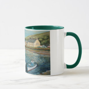 Mug Hôtel de baie, Cushendun - peinture à l'huile pa