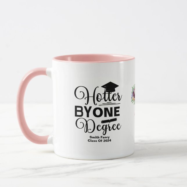 Mug Hotter By One Degree Graduation noir et blanc (Gauche)