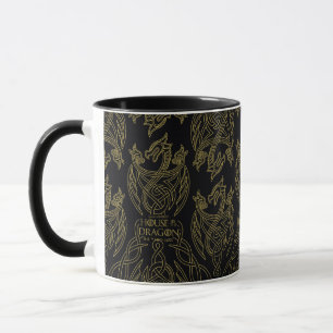 Mug HOUSE of the Dragon   Gold Filigree Dragon Pattern