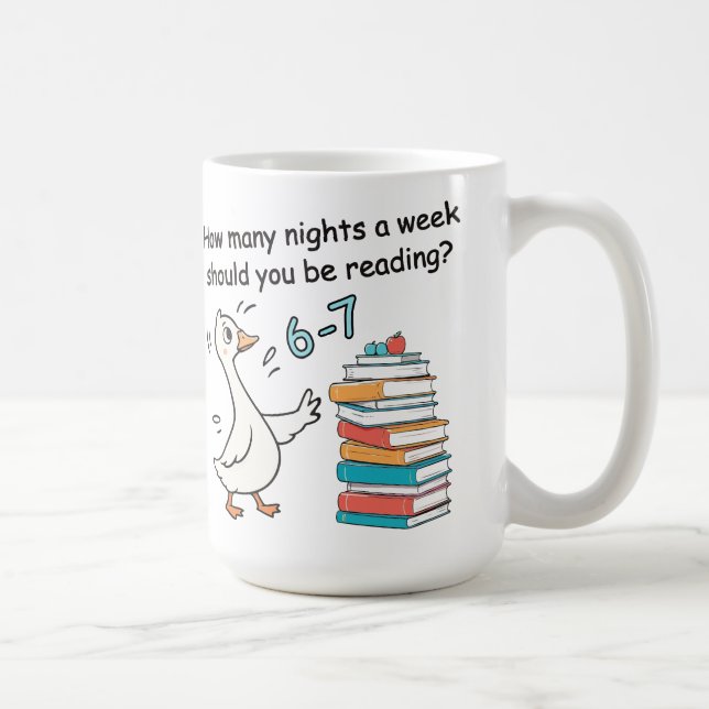 Mug How Many Nights a Week Should You Be Reading 6-7 (Droite)