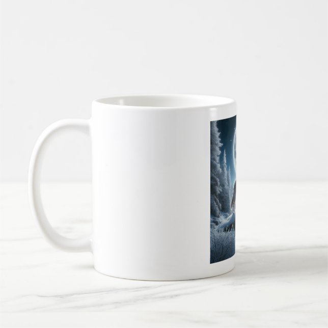 Mug Howling Wolf In Winter (Gauche)