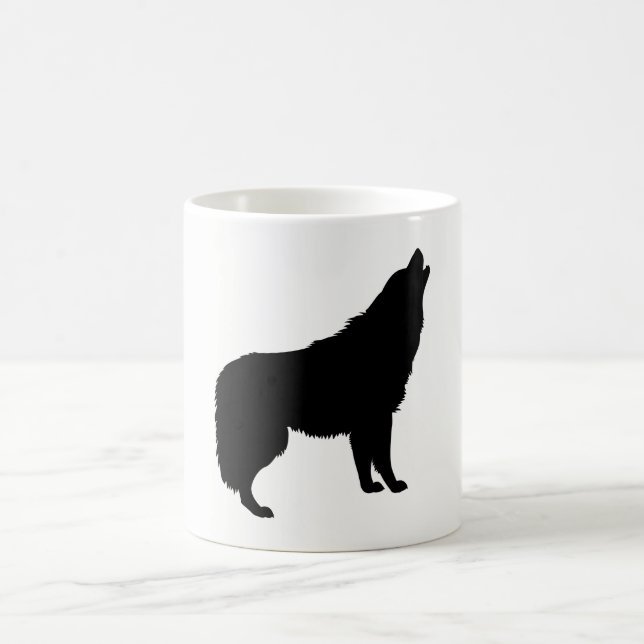 Mug Howling Wolf Silhouette (Centre)
