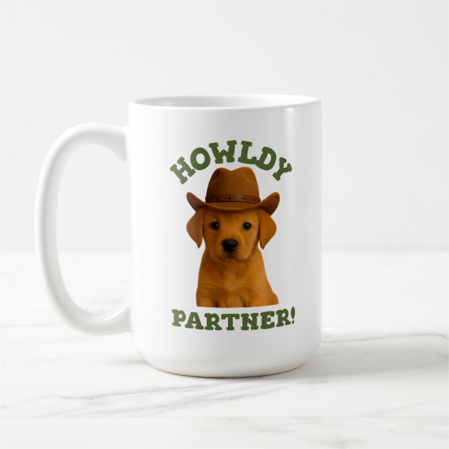 Mug Howlly Partner mignonne Cowboy Puppy (Gauche)