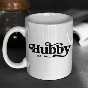 Mug Hubby Couple Mariage Anniversaire Personnalisé Rét