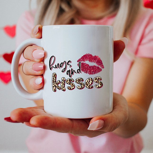 Mug Hugs et baisers Saint-Valentin (Créateur téléchargé)