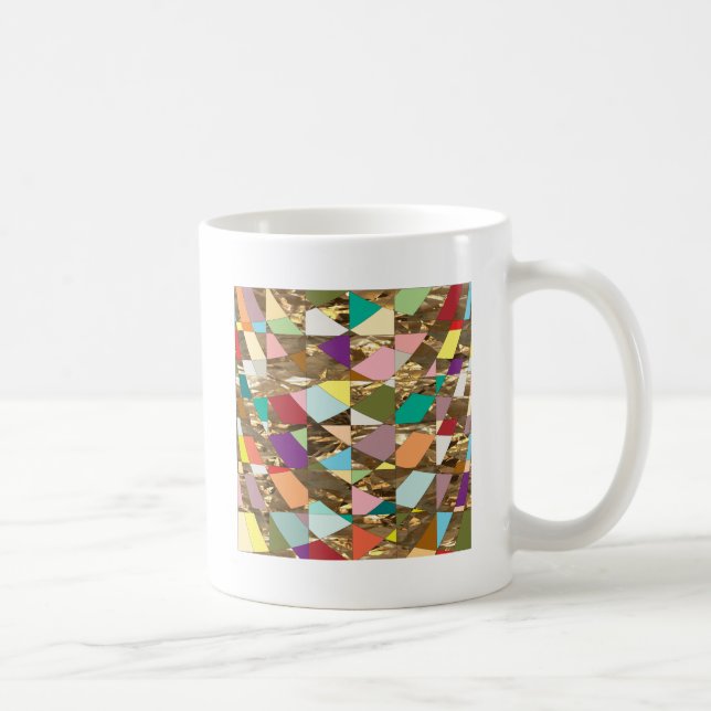 Mug Huile d'or couleur Abstraite (Droite)