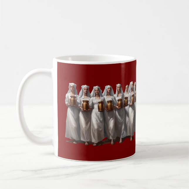 Mug Huit employées de maison coupées de lait (Gauche)