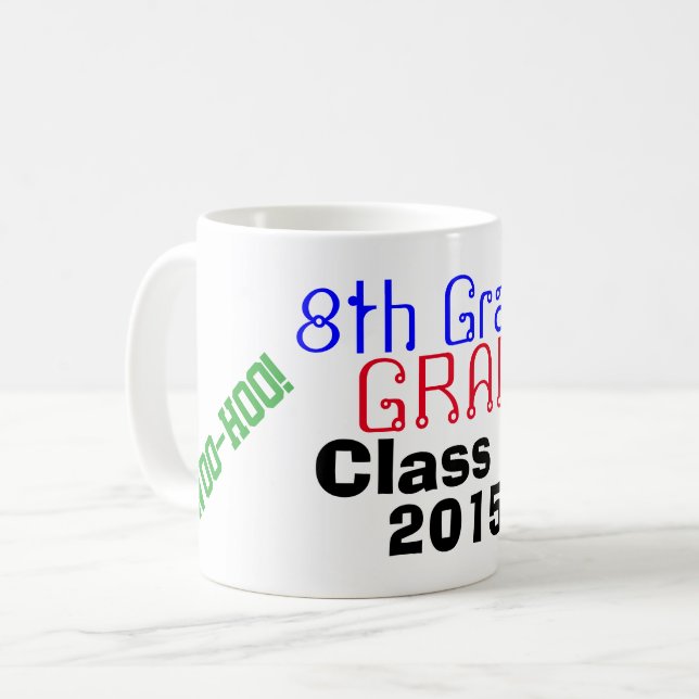 Mug Huitième Année De Classe D'Études Supérieures Anné (Devant gauche)