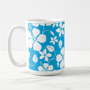 MUG HULA HAÏIENNE (HIBISCUS) BLEU