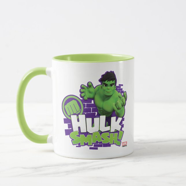 Mug HULK SMASH ! Graphique de caractères (Gauche)