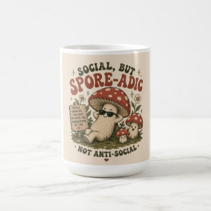Mug Humeur Sporadique – Design Rétro Champignon Mignon