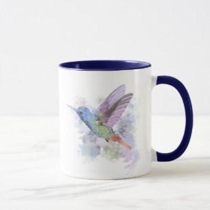 Mug Hummingbirds Jardin Oiseau Aquarelle Art
