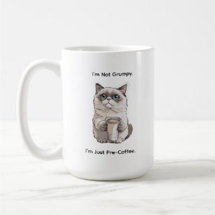 Mug humoristique Pas chat grincheux Café