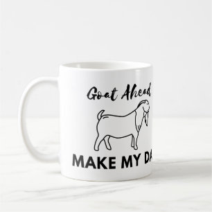 Mug Humour de chèvre : Aller(at) à l'avant, Faire ma j